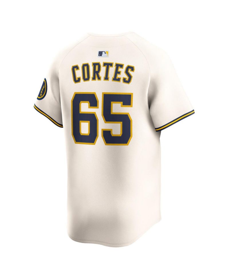 Men's Nestor Cortes Cream Milwaukee Brewers Home Limited Player Jersey