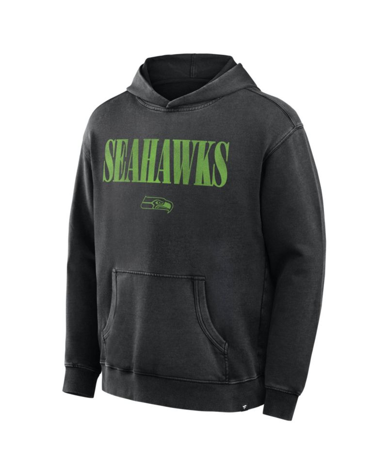 Men's Black Seattle Seahawks Relaxed Intense Rivalry French Terry Hoodie