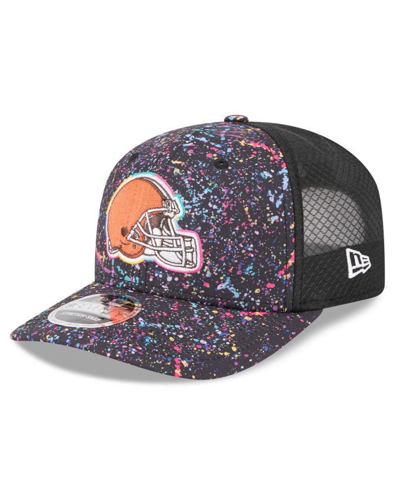 Men's Black Cleveland Browns 2025 NFL Crucial Catch 9SEVENTY Adjustable Hat