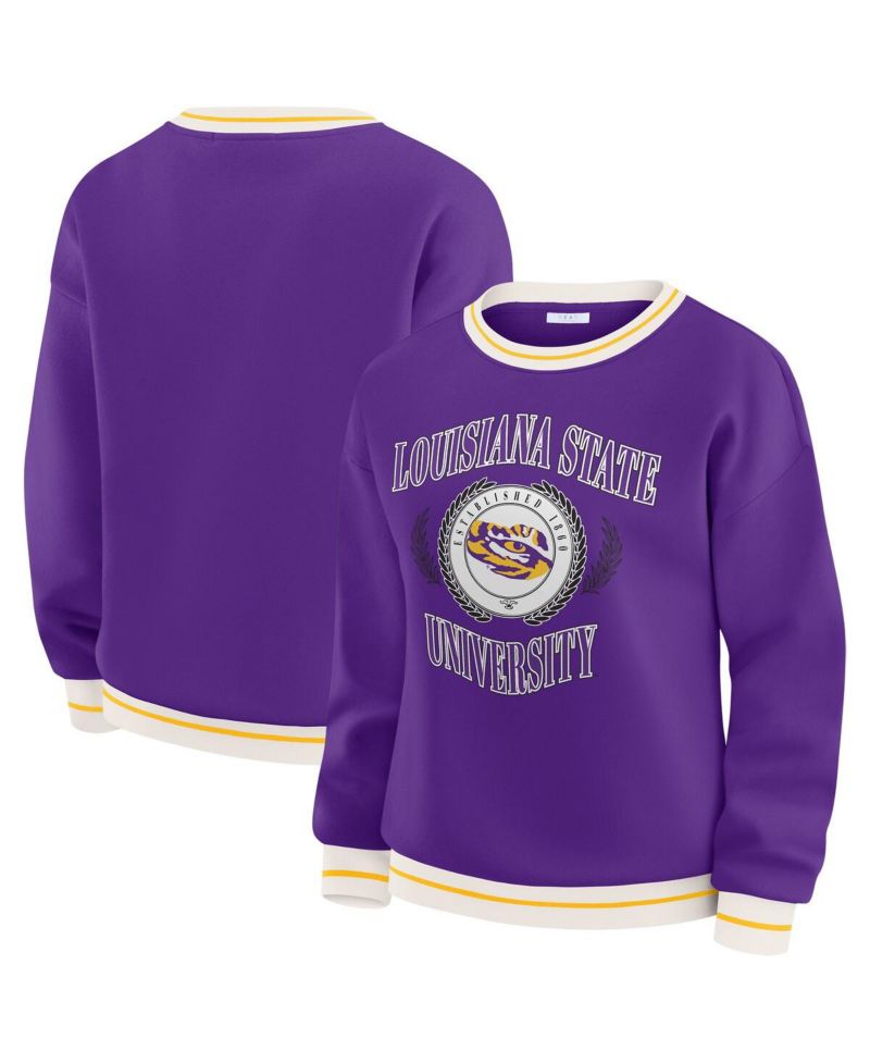 Women's Purple LSU Tigers Seal Sweatshirt
