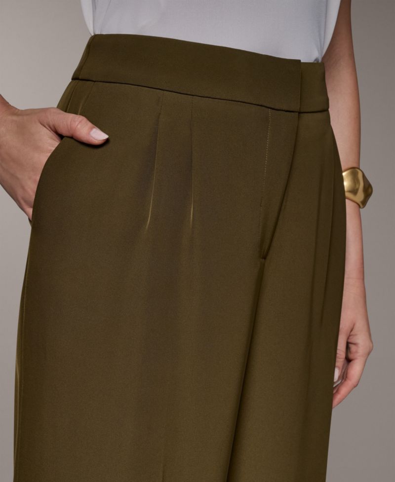 Petite Mid-Rise Wide-Leg Pants