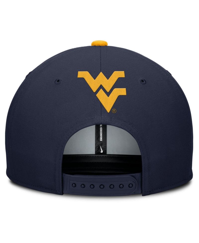 Men's Navy West Virginia Mountaineers 2025 On-Field Pro Performance Adjustable Hat