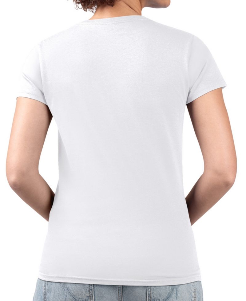Women's White New York Yankees Super-Slim Fit Lightweight Team Logo Graphic V-Neck T-Shirt