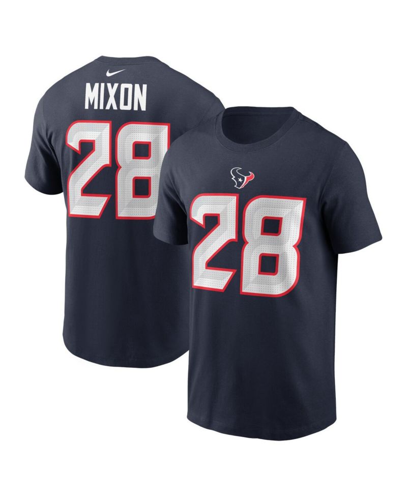 Men's Joe Mixon Navy Houston Texans Player Name & Number T-Shirt