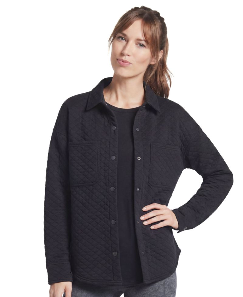 Women's Quilted Ottoman Shacket Jacket