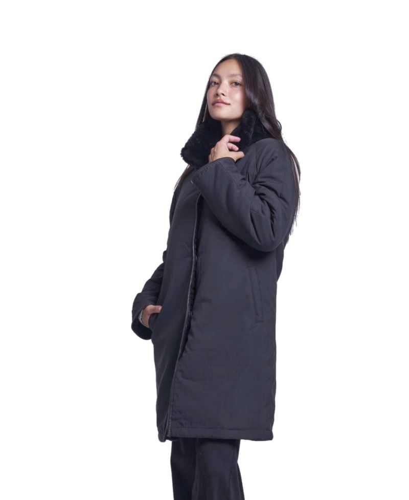 Women's Water-Resistant Reversible Shearling Coat
