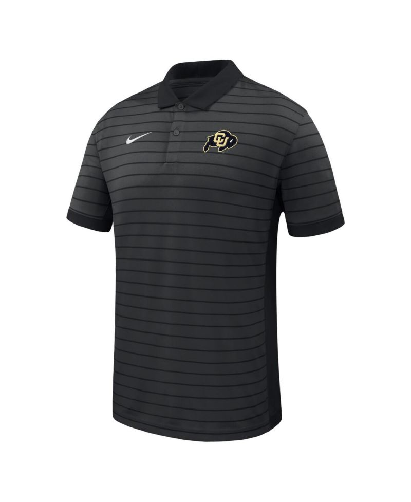 Men's Black Colorado Buffaloes 2025 Early Season Coaches Sideline Victory Stripe Performance Polo Shirt