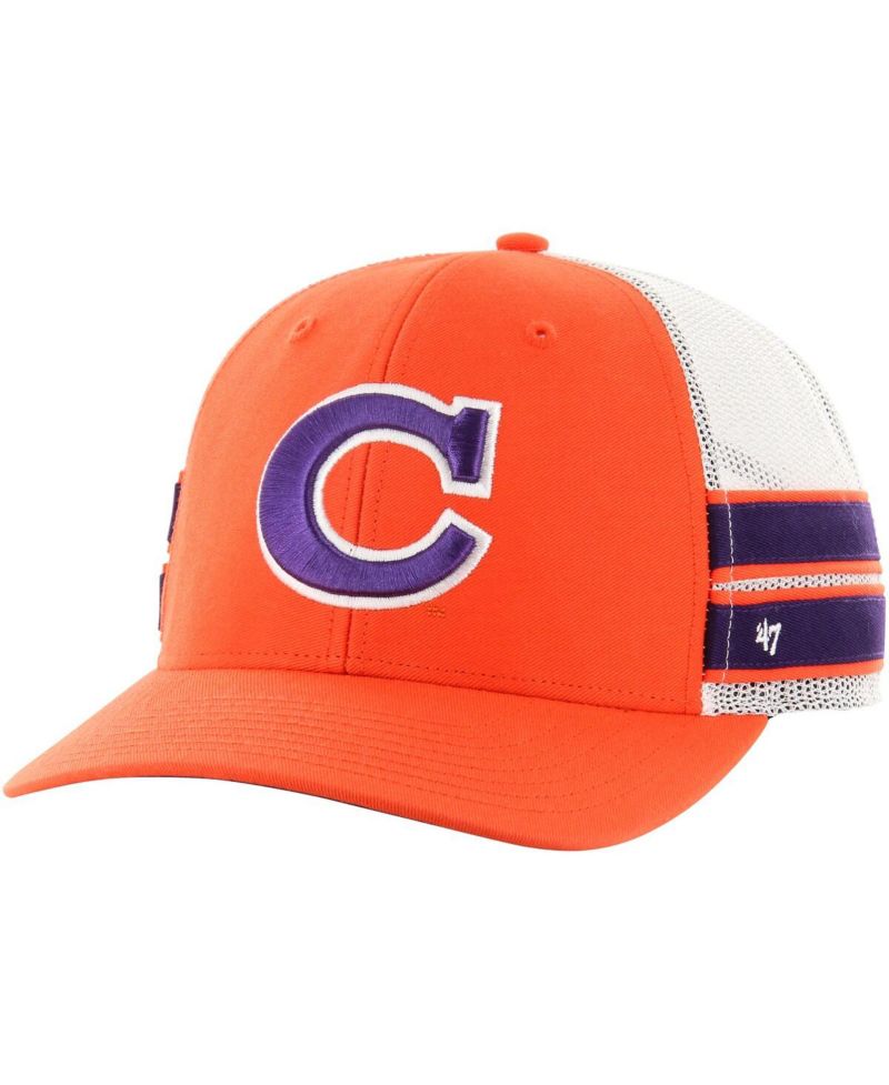 Men's Orange Clemson Tigers Straight Eight Adjustable Trucker Hat