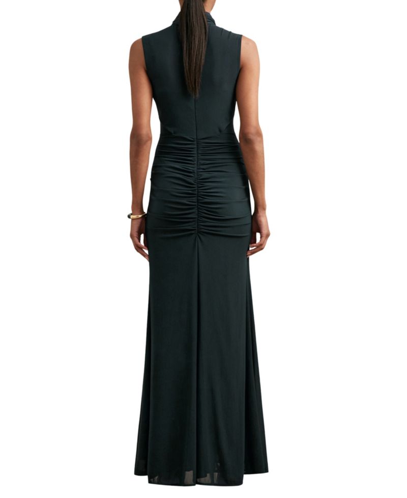 Women's Daniella Ruched Sleeveless High-Neck Gown