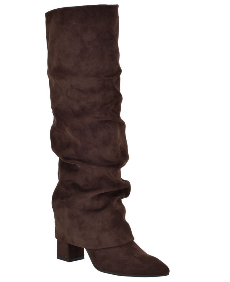 Women's Geima Tall Slouchy Foldover Block Heel Boots, Regular & Wide Calf
