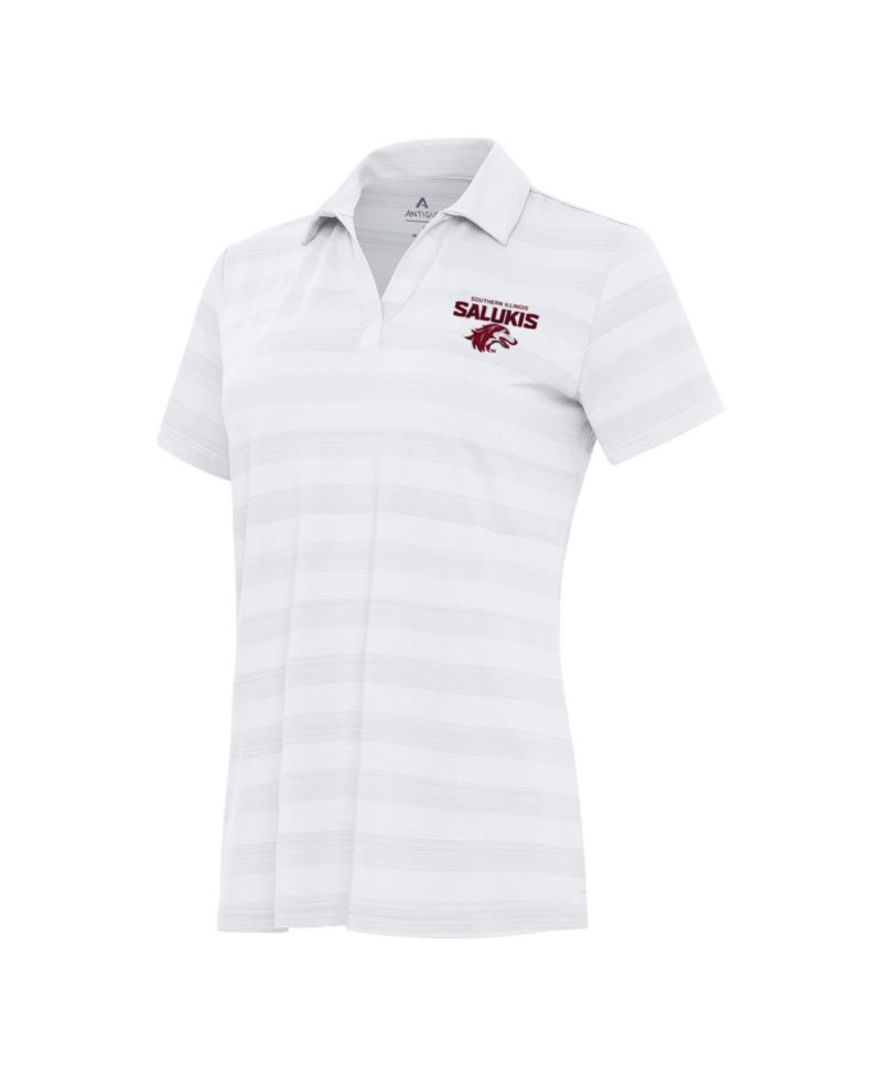 Women's White Southern Illinois Salukis Tunnel Polo Shirt