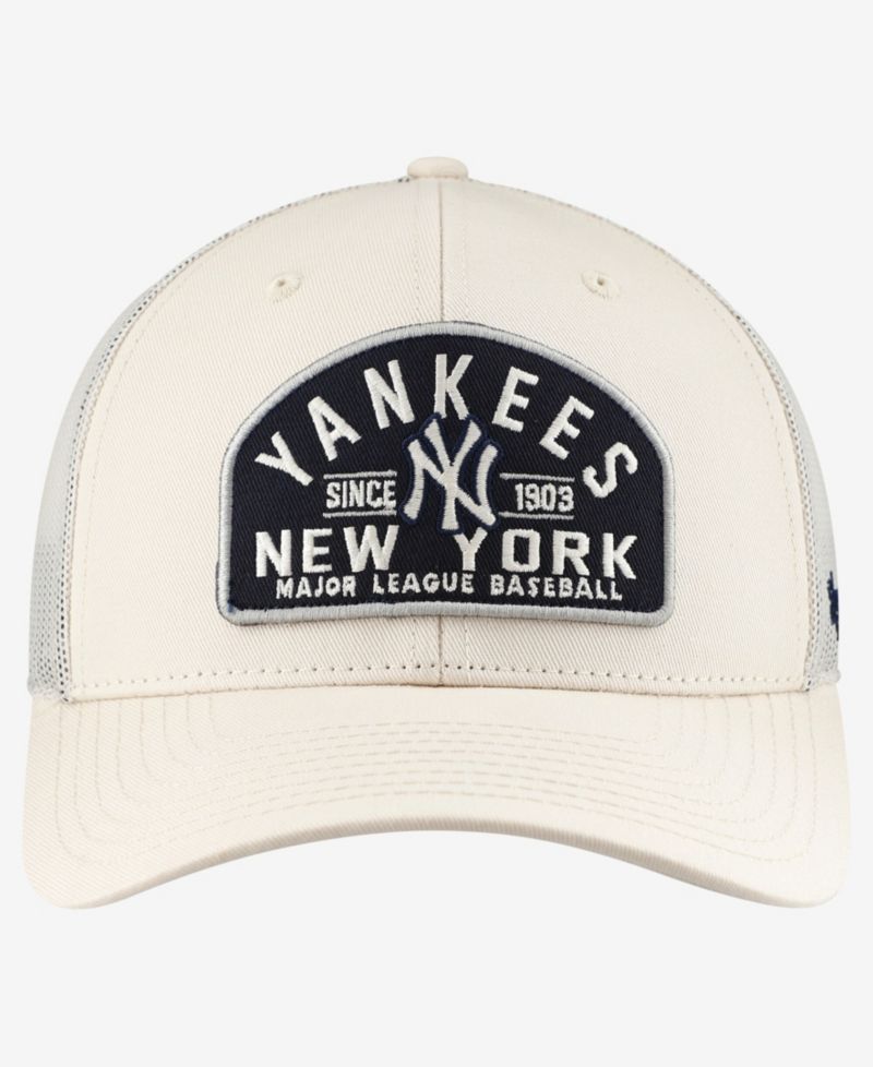 Men's Cream New York Yankees Leland Adjustable Trucker Hat