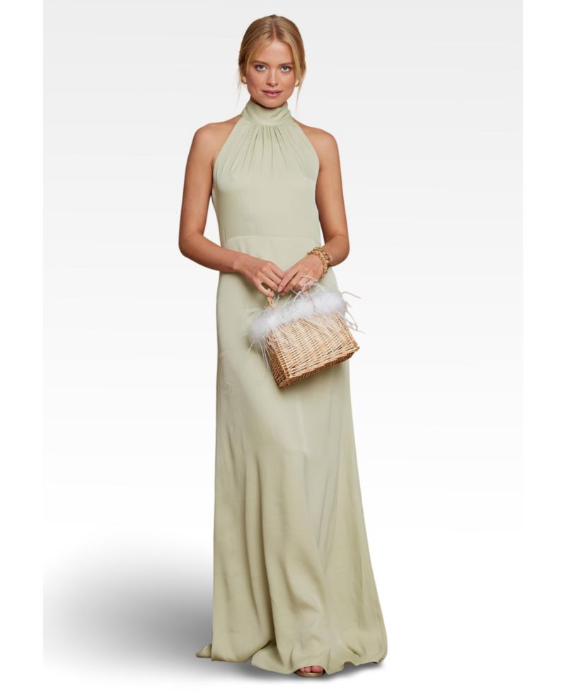 Women's Tilly Satin High Neck Bridesmaid Dress