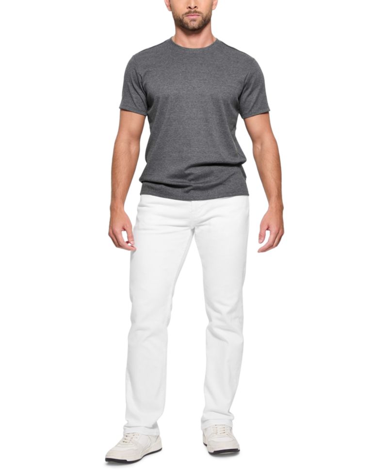 Men's Slim-Straight White Denim Jeans