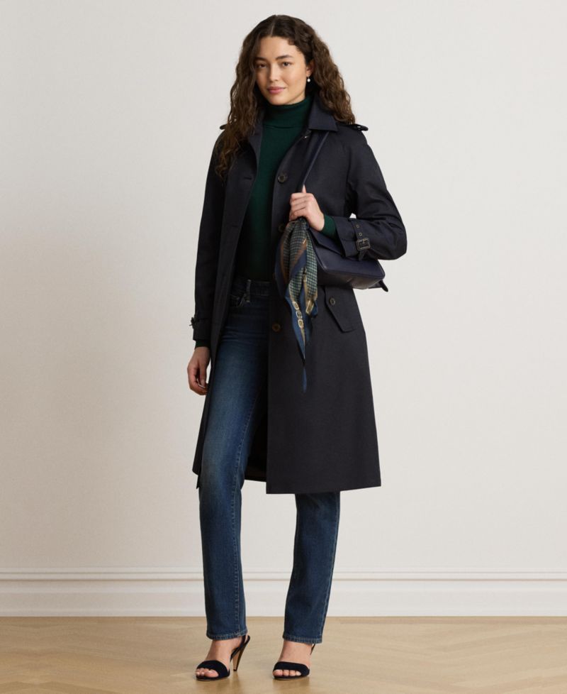 Women's Belted Lined Trench Coat