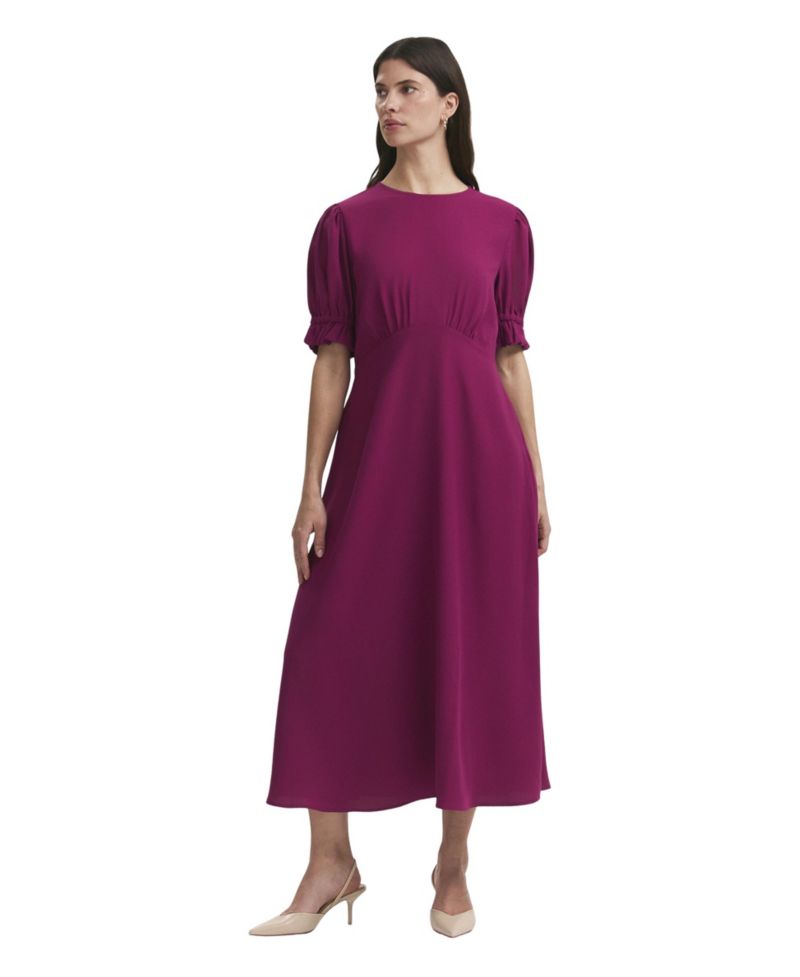 Women's Mela Chiffon Midi Crew-Neck Dress