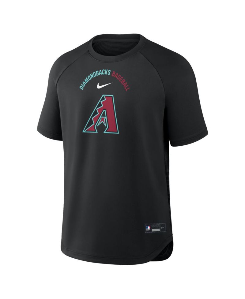 Men's Black Arizona Diamondbacks Authentic Collection Batting Practice Pre-Game Raglan Dri-FIT T-Shirt