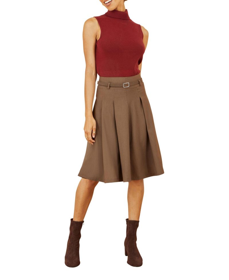 Women's Pleated Midi Skirt