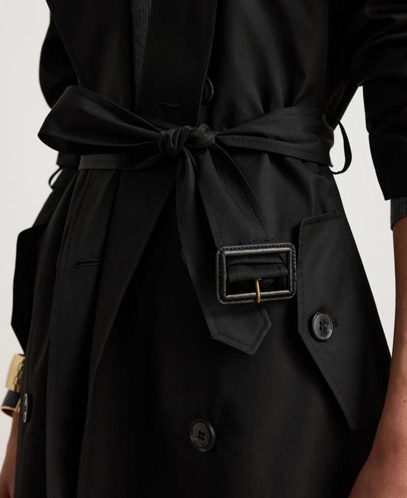 Women's Double-Breasted Maxi Trench Cotton-Blend Coat
