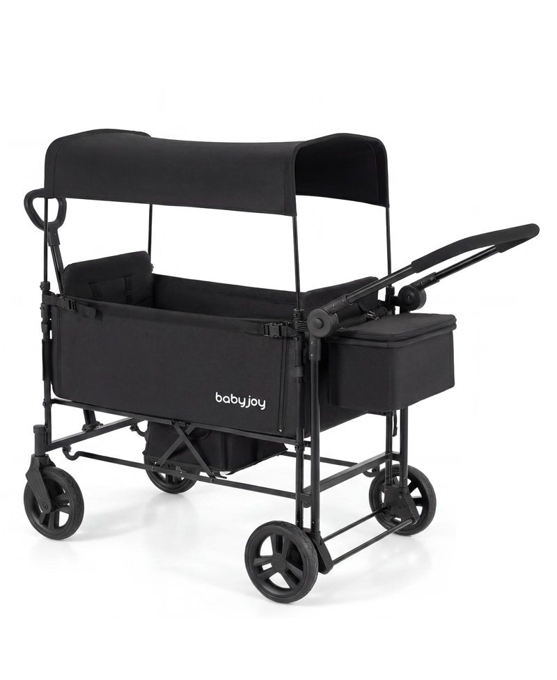 Baby 2 in 1 Baby Stroller Folding High Landscape Pushchair with Bassinet Mode