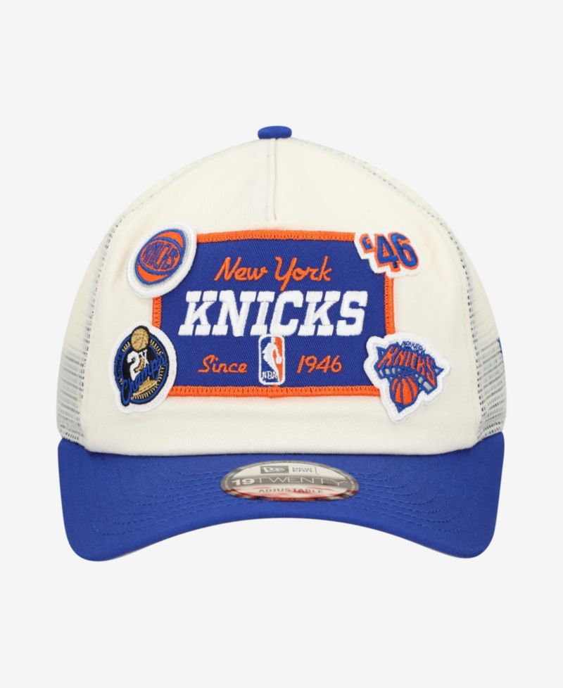Men's Off White New York Knicks Layered Patch 19TWENTY Adjustable Hat