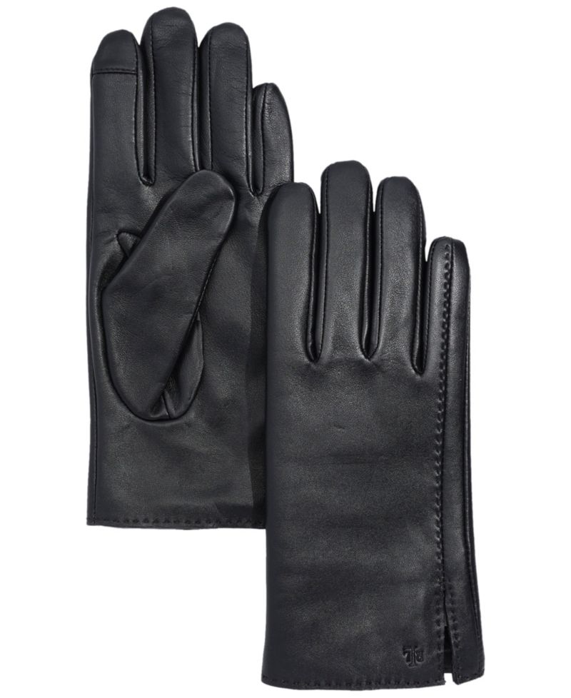 Women's Side Vent Leather Touch Gloves