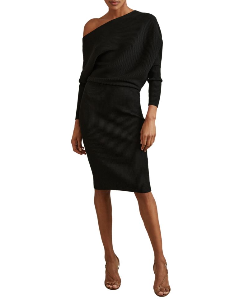 Women's Lara Off-The-Shoulder Ribbed Midi Dress