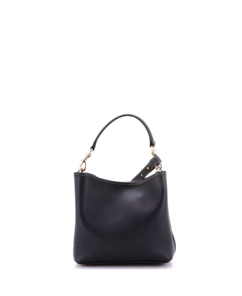 Small Emblem Bucket Bag Leather