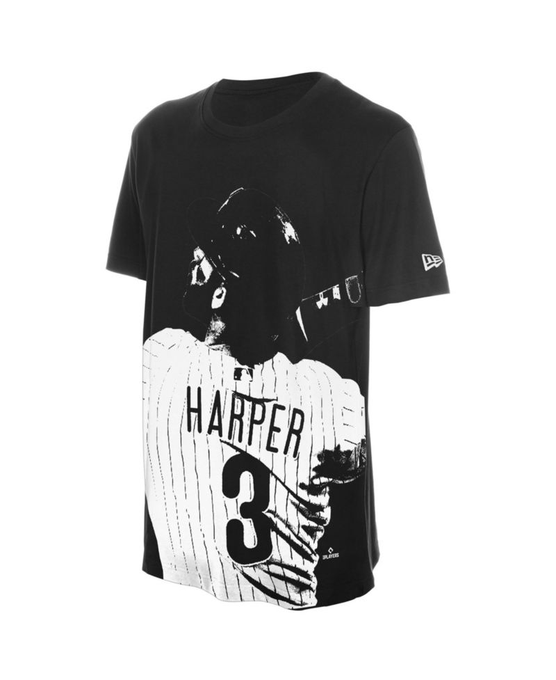 Men's Bryce Harper Black Philadelphia Phillies Oversized Graphic T-Shirt