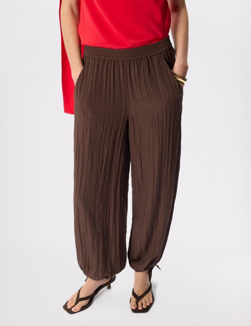 Women's Balloon Tie Hem Trousers