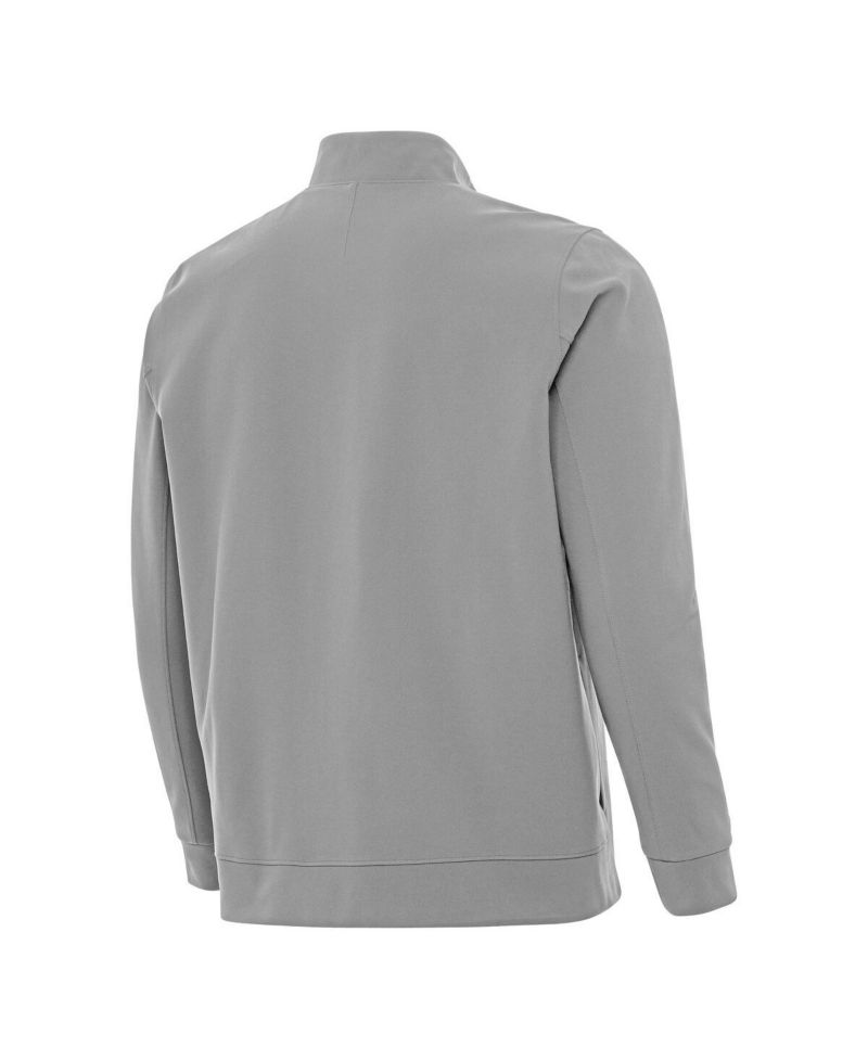 Men's Gray Los Angeles Dodgers Back-to-Back World Series Champions Regard Full-Zip Jacket