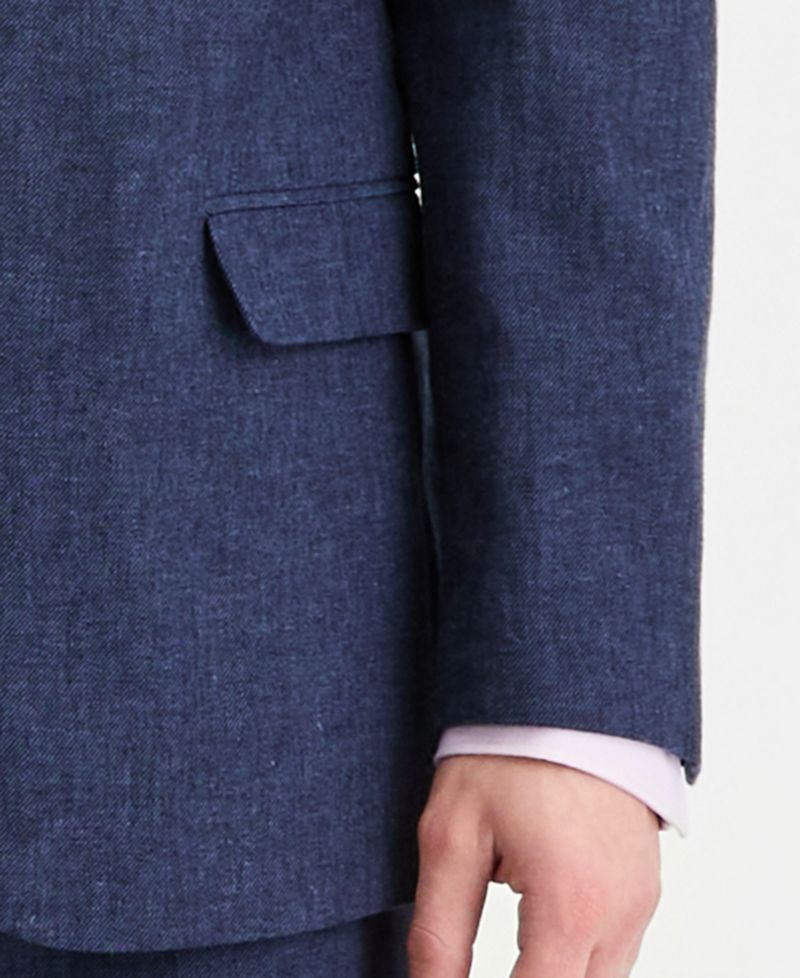Men's Modern-Fit Cotton & Linen 2-Piece Suit