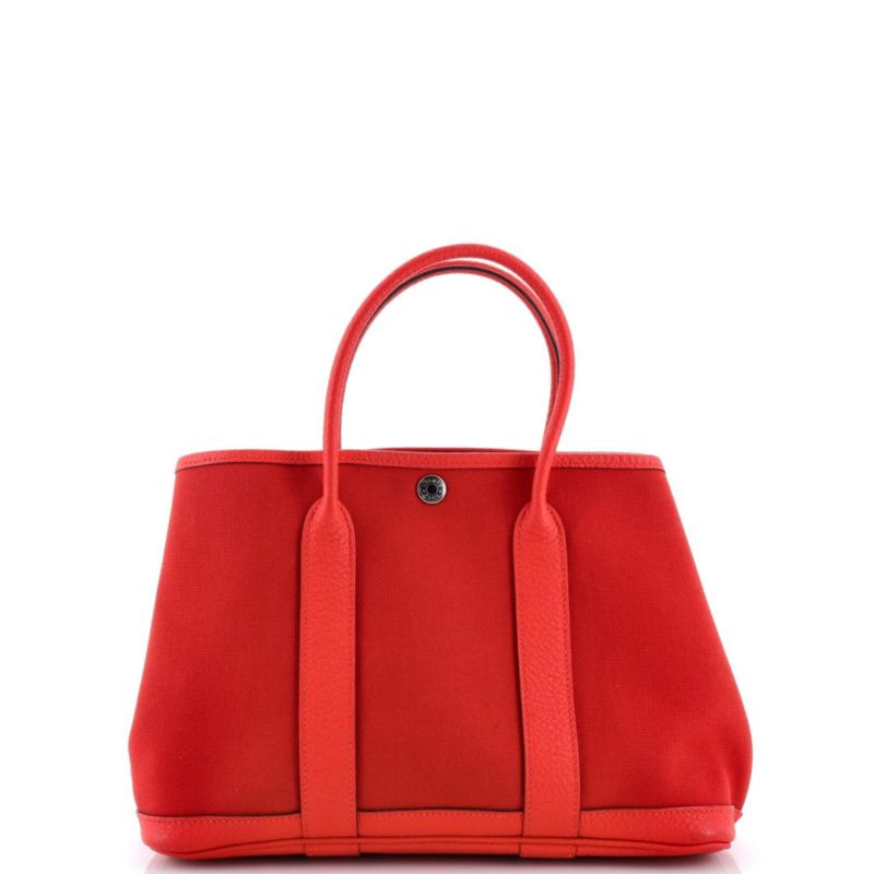 30 Garden Party Tote Toile and Leather
