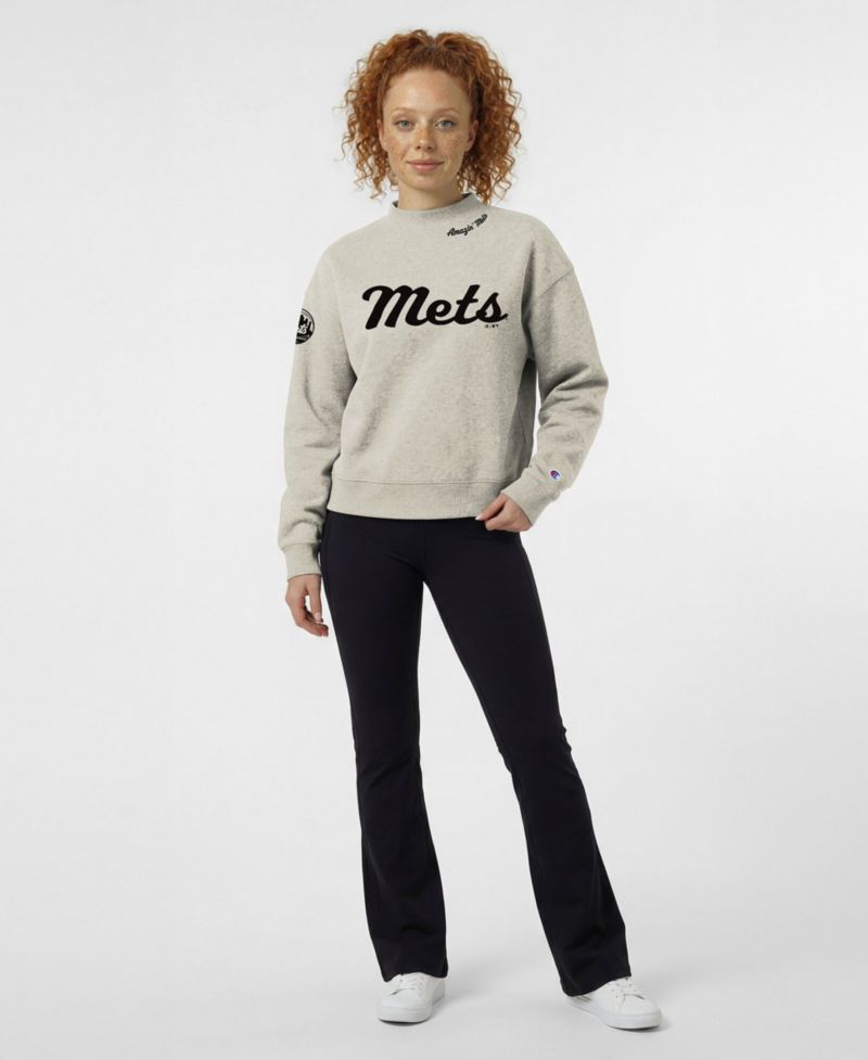 Women's New York Mets Triumph Tri-Blend Fleece Graphic Sweatshirt