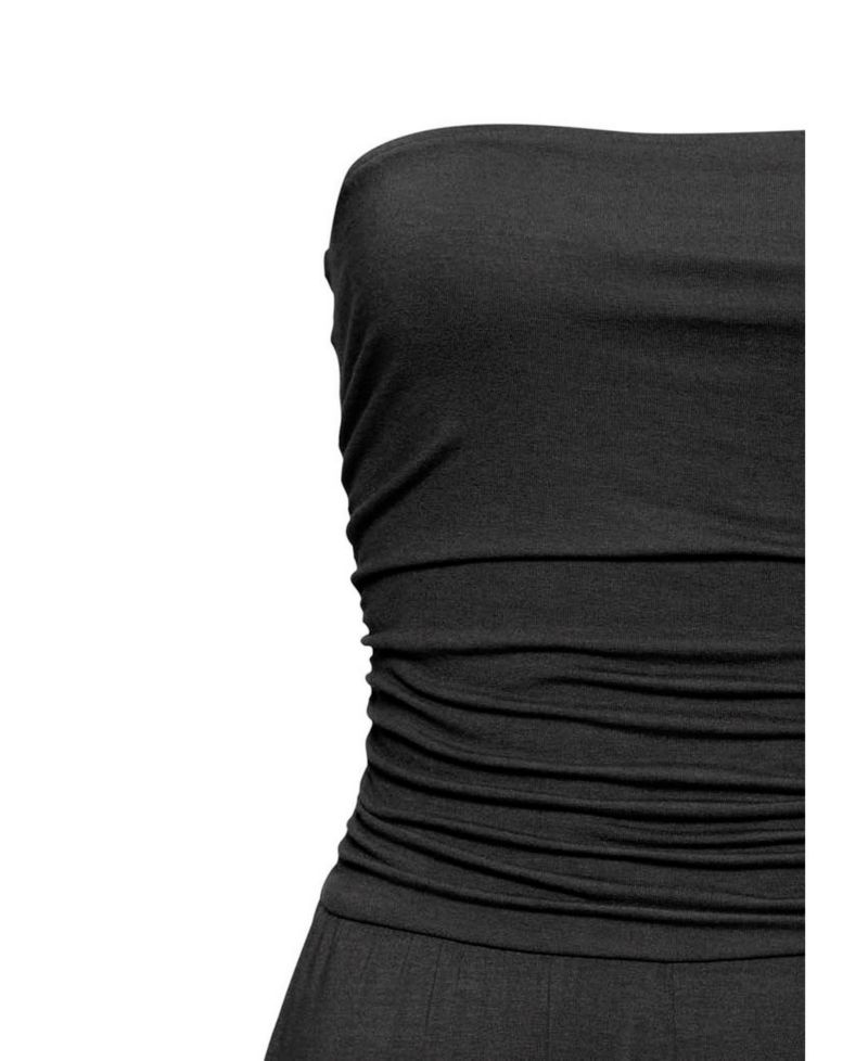 Women's Viscose Printed Strapless with Pockets Jumpsuit