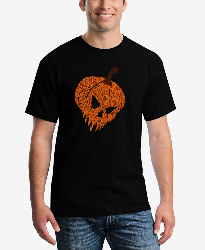 Men's Evil Pumpkin Word Art T-Shirt