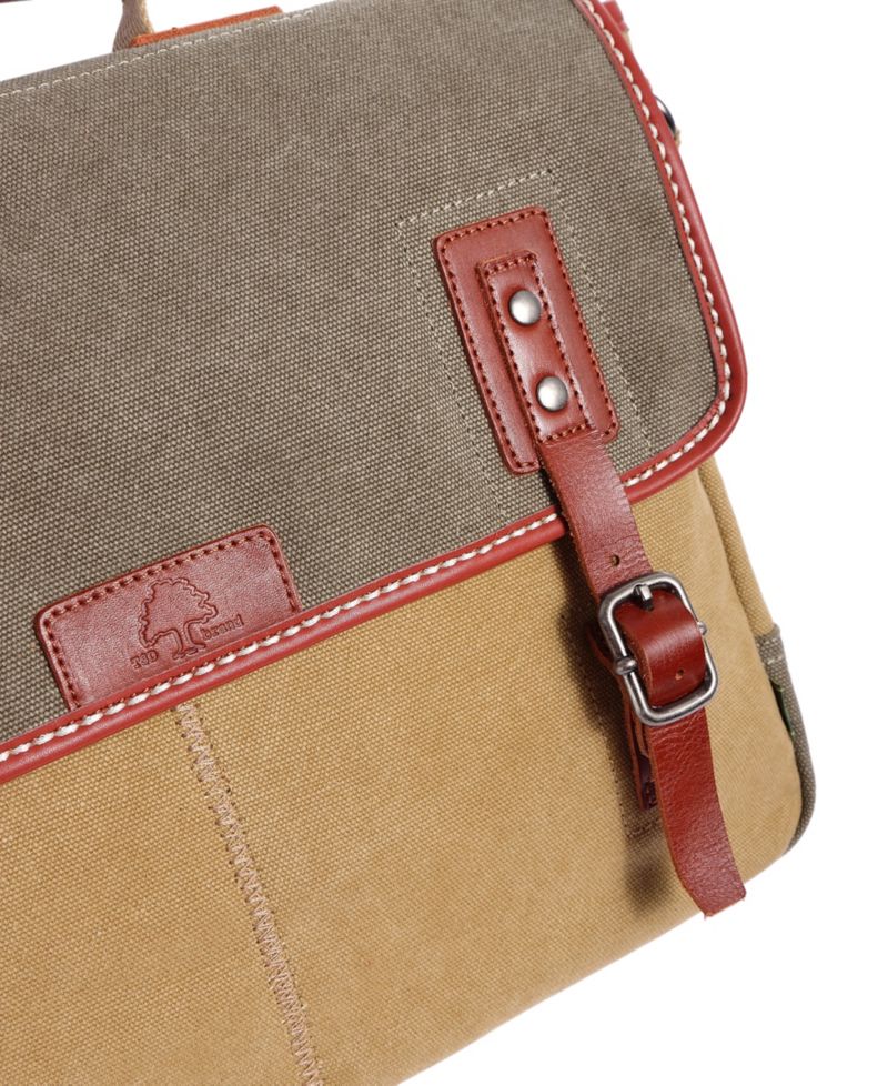 Mountain Wood Canvas Messenger Bag
