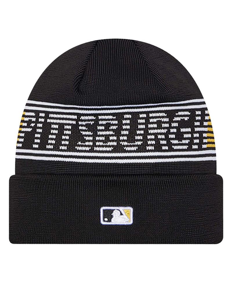 Men's Black Pittsburgh Pirates Authentic Collection Cuffed Knit Hat