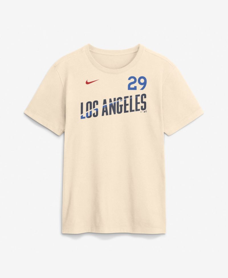 Men's Tarik Skubal Cream Los Angeles Dodgers City Connect Name Number T-Shirt