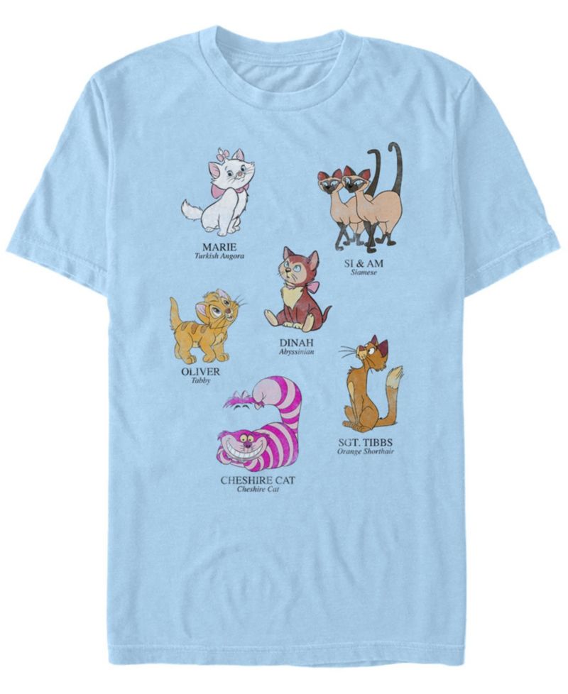 Men's Cat Breeds Short Sleeve Crew T-shirt