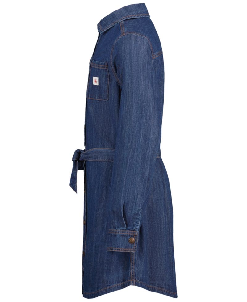 Girls' 7-16 Long-Sleeve Denim Shirt Dress