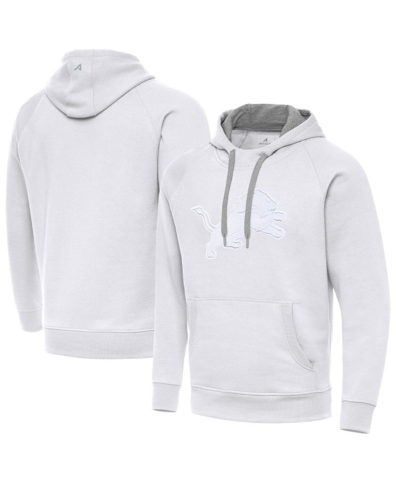 Men's White Detroit Lions Victory Pullover Hoodie