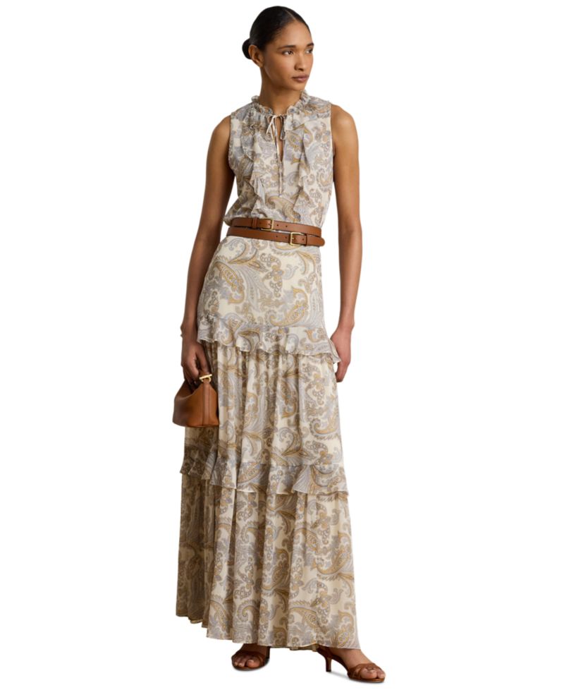 Women's Tiered A-Line Maxi Skirt