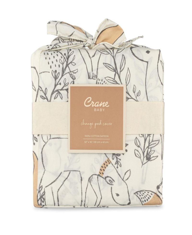 Ezra Quilted Change Pad Cover - Woodland
