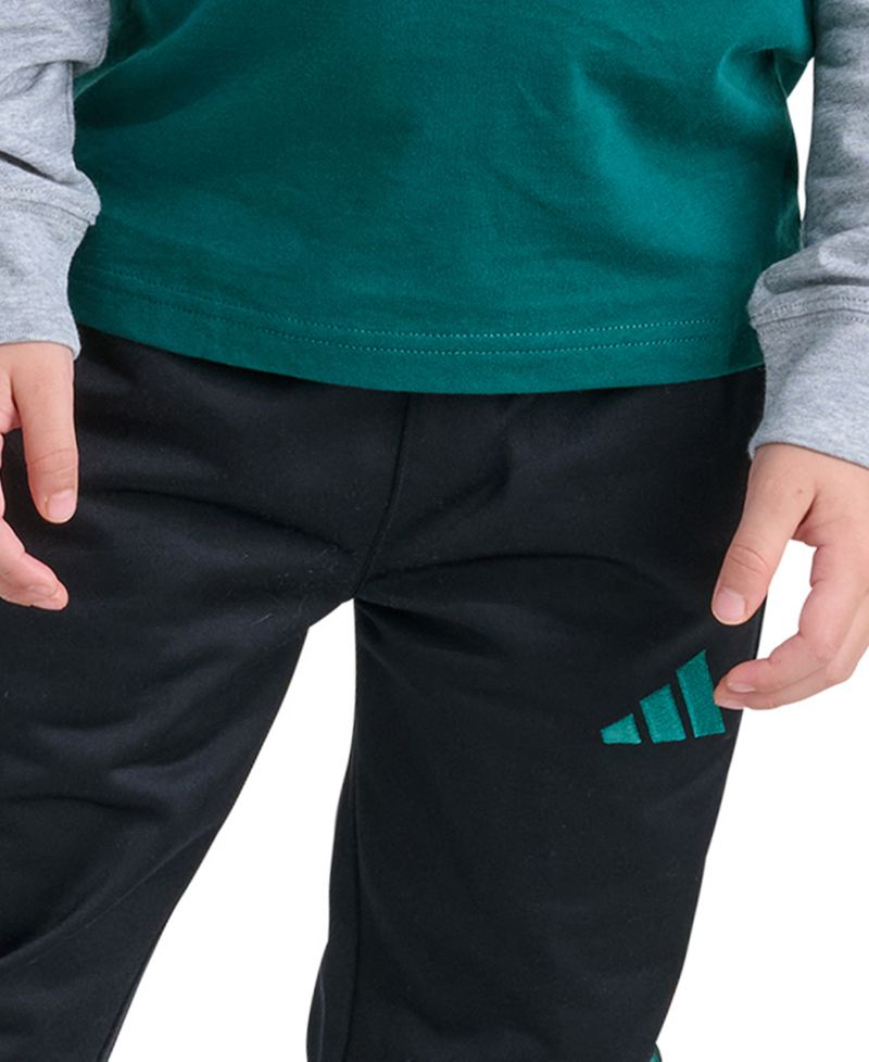 Boys' 2T-7 Cotton Layered Long-Sleeve T-Shirt and Pants, 2-Piece Set
