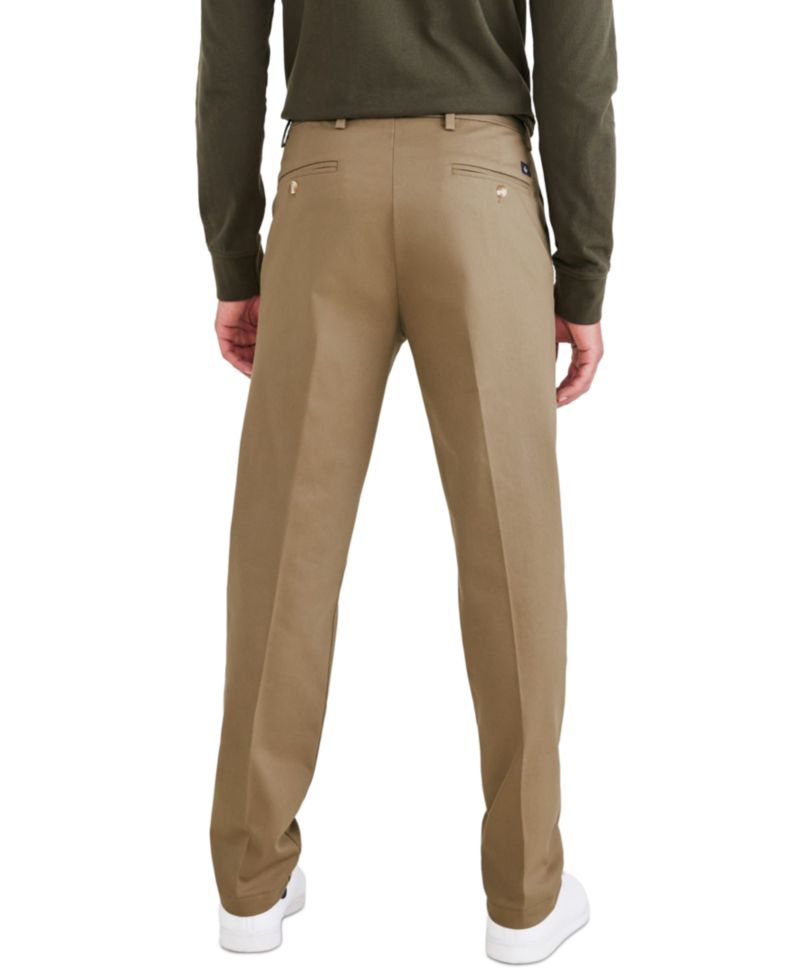Men's Signature Slim Fit Iron Free Khaki Pants with Stain Defender