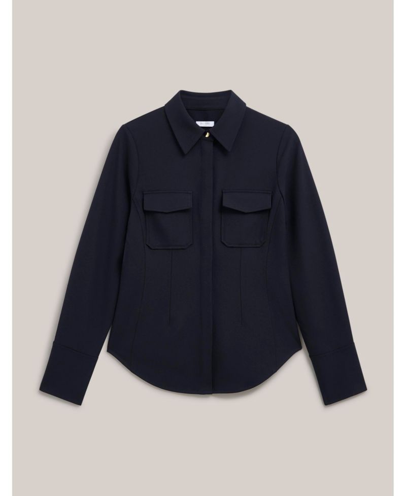 Women's Dannie Cinched-Waist Collard Shirt
