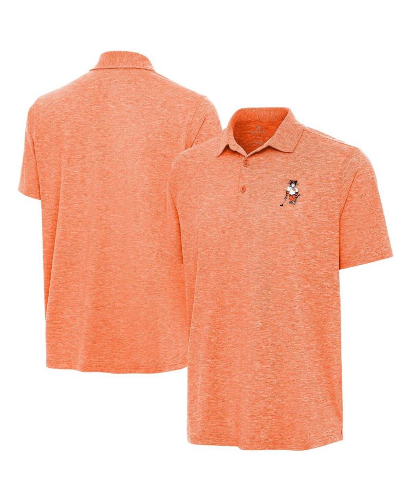 Men's Heather Orange Clemson Tigers Golfer Par 3 Polo Shirt