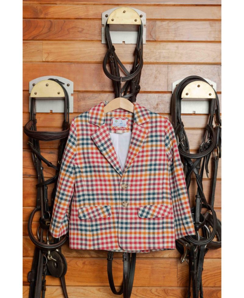 Boys' 4-20 Plaid Notched-Lapel Blazer