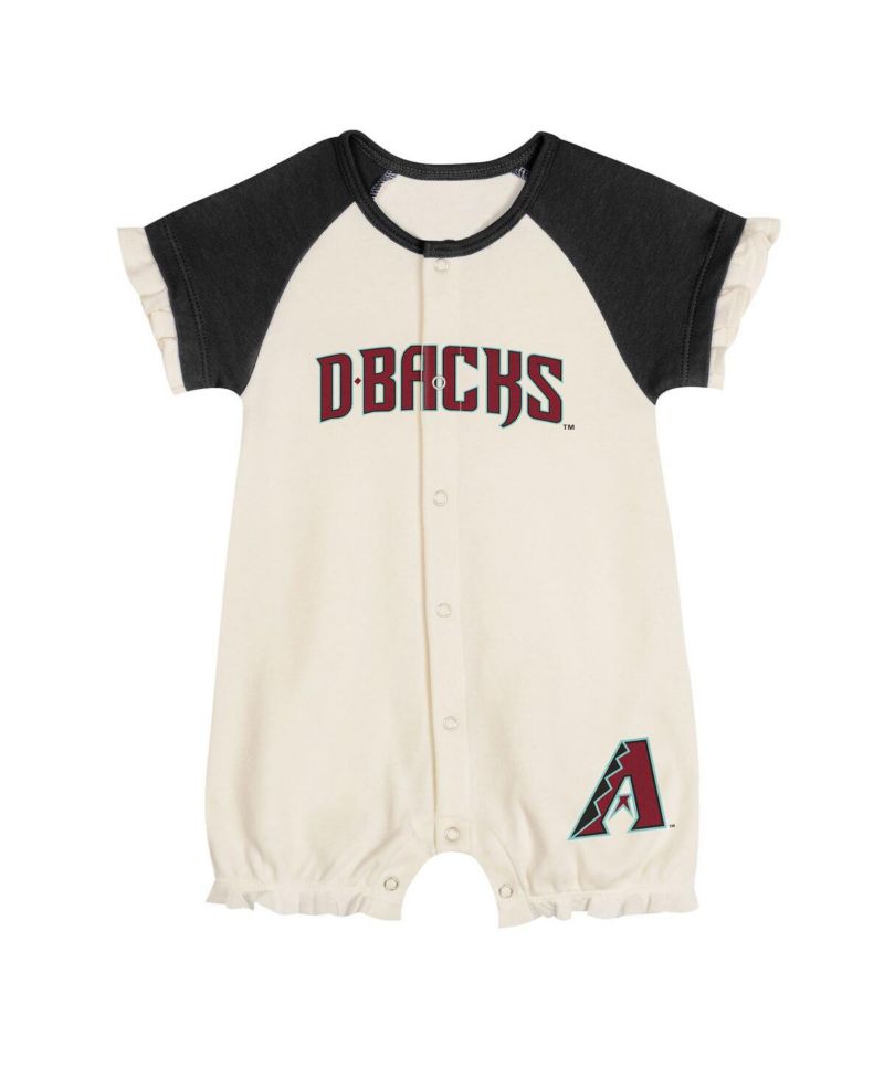 Baby Boys and Girls White Arizona Diamondbacks Slide Run Raglan Coveralls